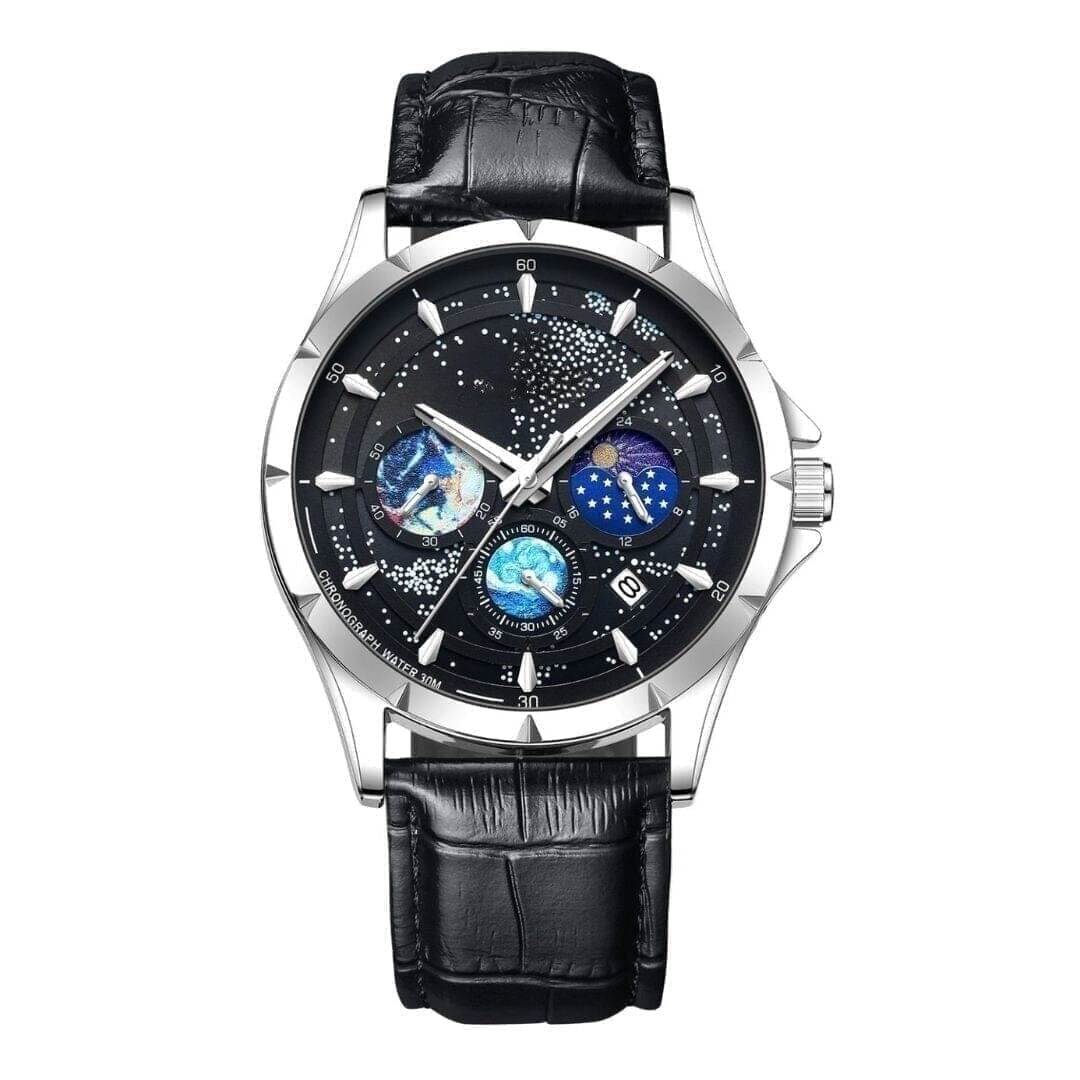 Space Armbanduhr Vandhlr Silber Schwarz 