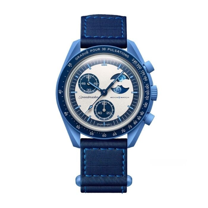Speedmaster Moonswatch "mission to the Blue Moonphase" Herrenchronograph Vandhlr 