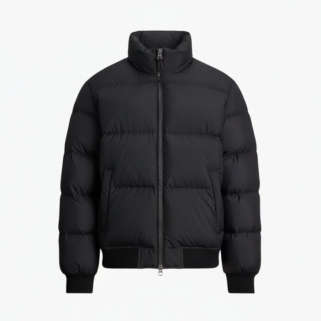 Strukturierte Ripstop Daunenjacke Vandhlr Polo Schwarz S 