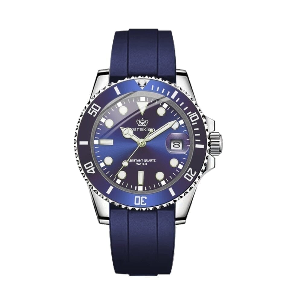 Subdate Sport Herrenarmbanduhr - Quarz Luxusuhr Mit Datumsanzeige Vandhlr Blau 