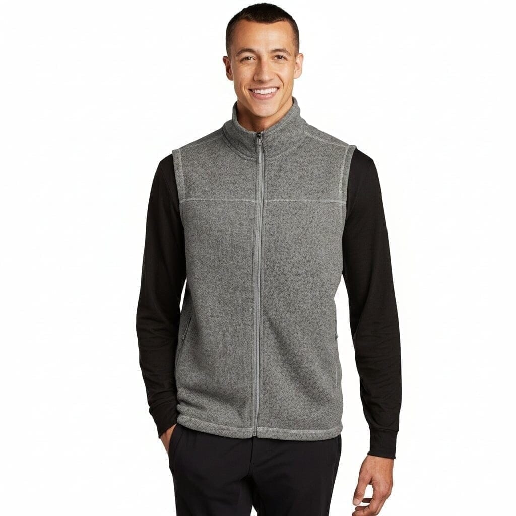 Sweater Fleece Weste Vandhlr Mittelgrau Meliert S 