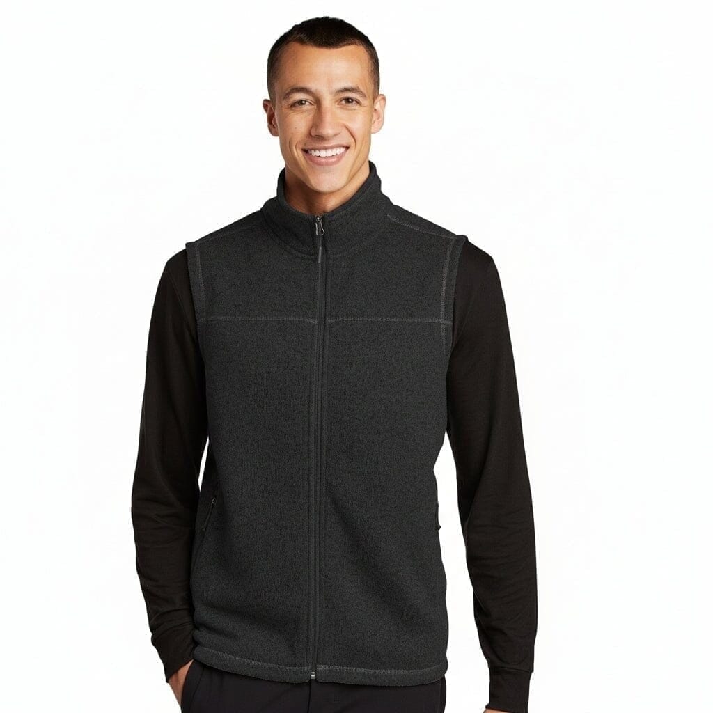 Sweater Fleece Weste Vandhlr Schwarz Meliert S 