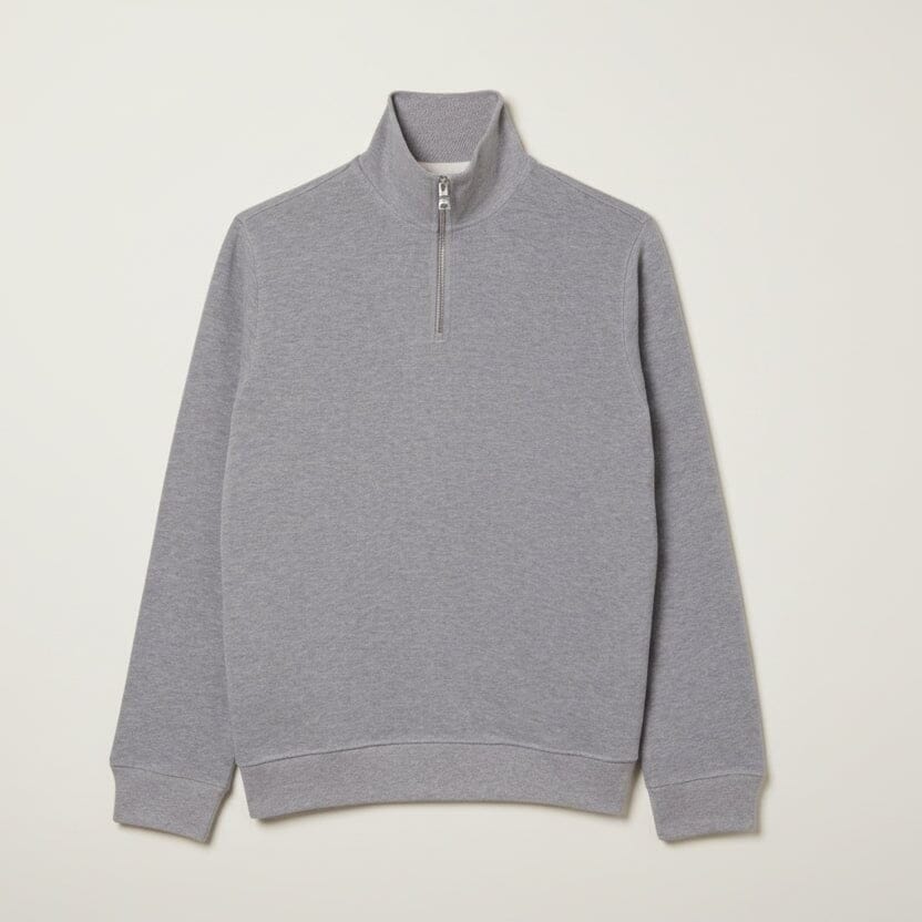 Sweatshirt Mit Reißverschluss Und Hohem Kragen Vandhlr Hellgrau meliert S 