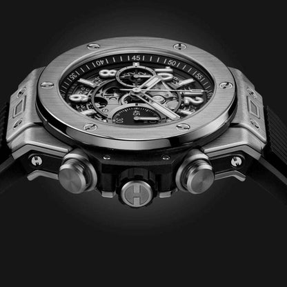 Unico Silber Schwarz 44mm Herrenchronograph Vandhlr 