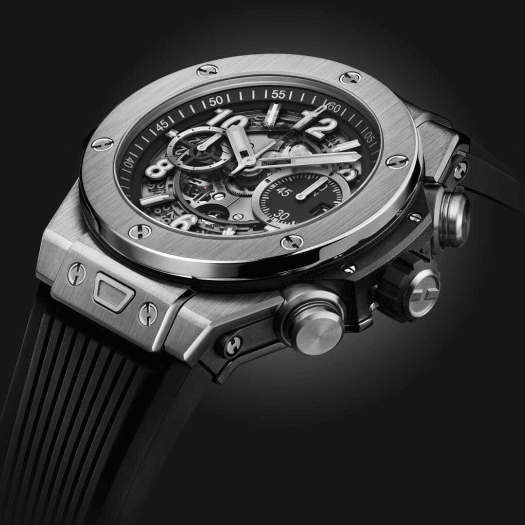 Unico Silber Schwarz 44mm Herrenchronograph Vandhlr 