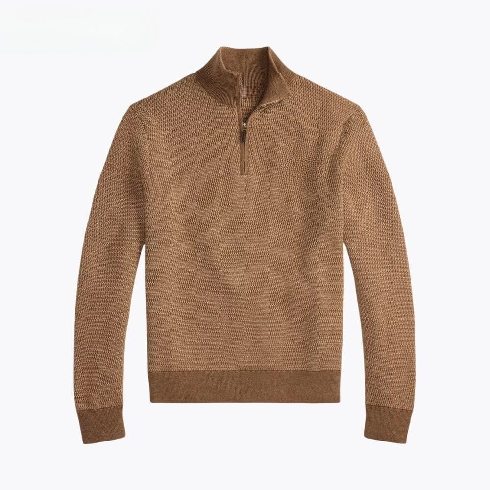 Waschbarer Woll-Pullover Mit Viertel-Reißverschluss RL Washable Wool Quarter-Zip Sweater Vandhlr Kamel S 