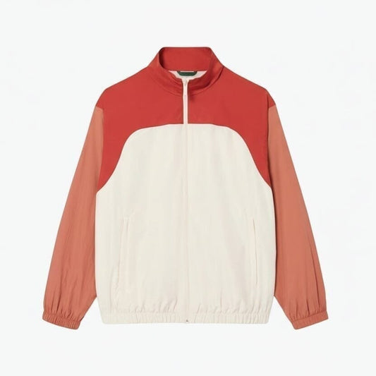Wasserabweisende Color-Block Trainingsjacke Vandhlr Weiß / Braun / Hellbraun S 