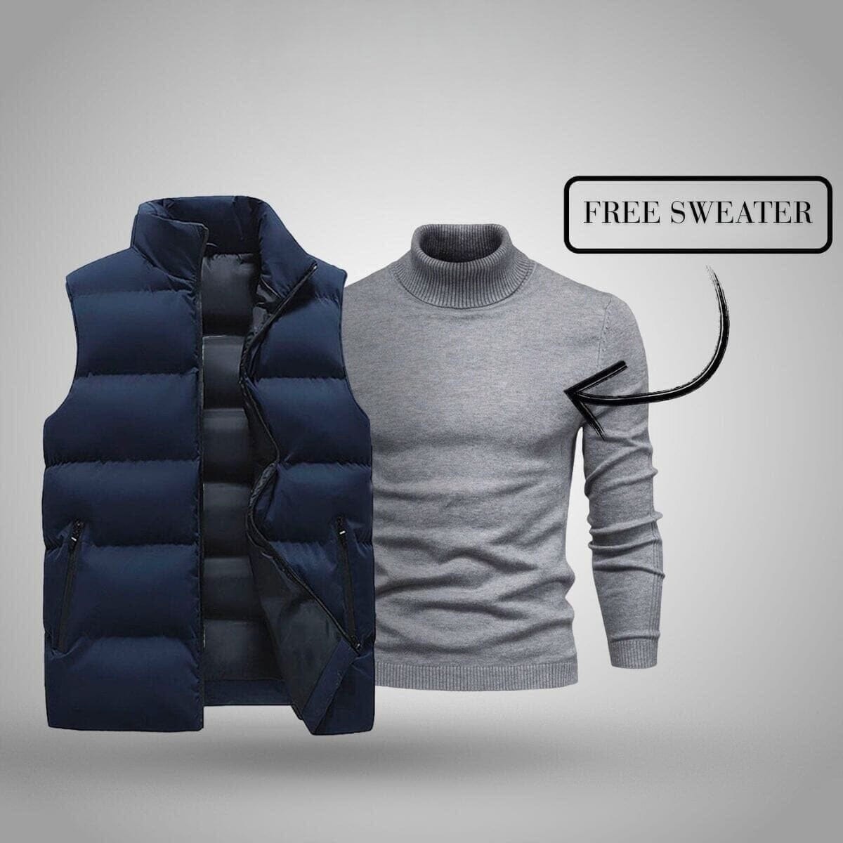 Weste + Gratis Pullover (schlussverkauf) Vandhlr Blau Schwarz S