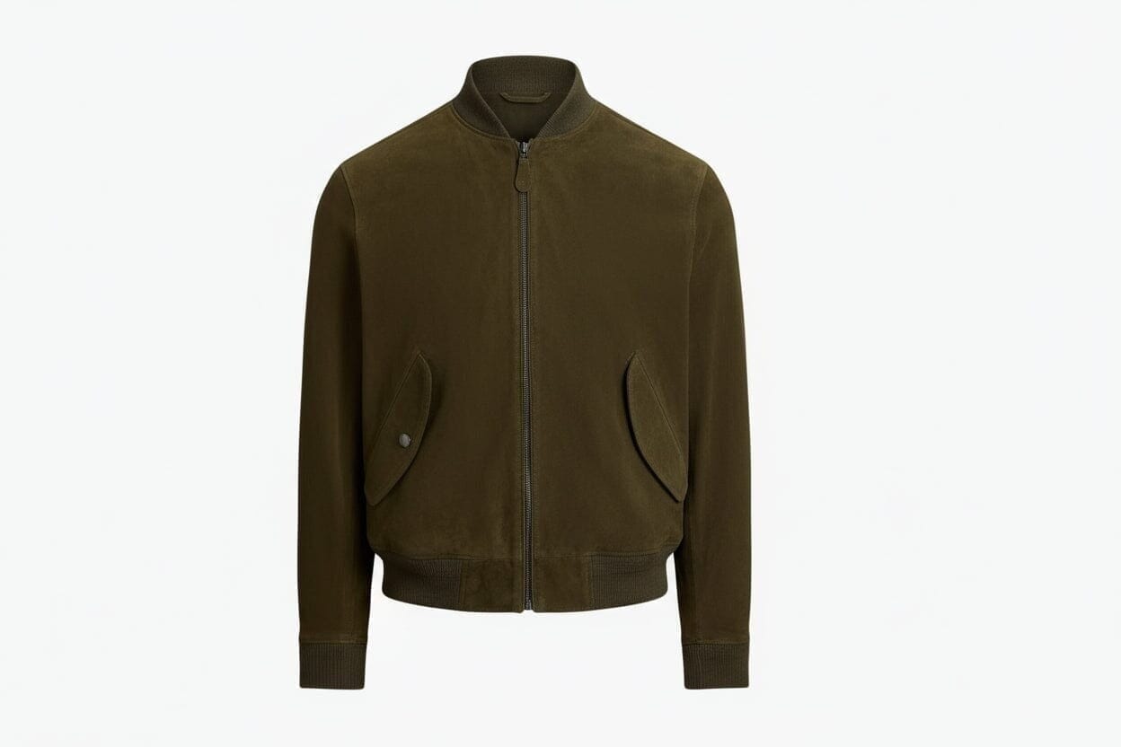 Wildleder Bomberjacke Vandhlr Dunkel Loden S 